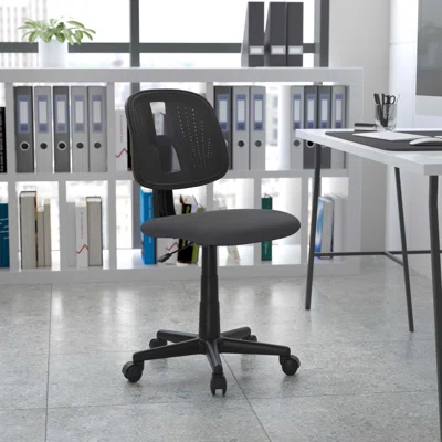 Meridian Mid-Back Mesh Swivel Task Office Chair with Pivot Back