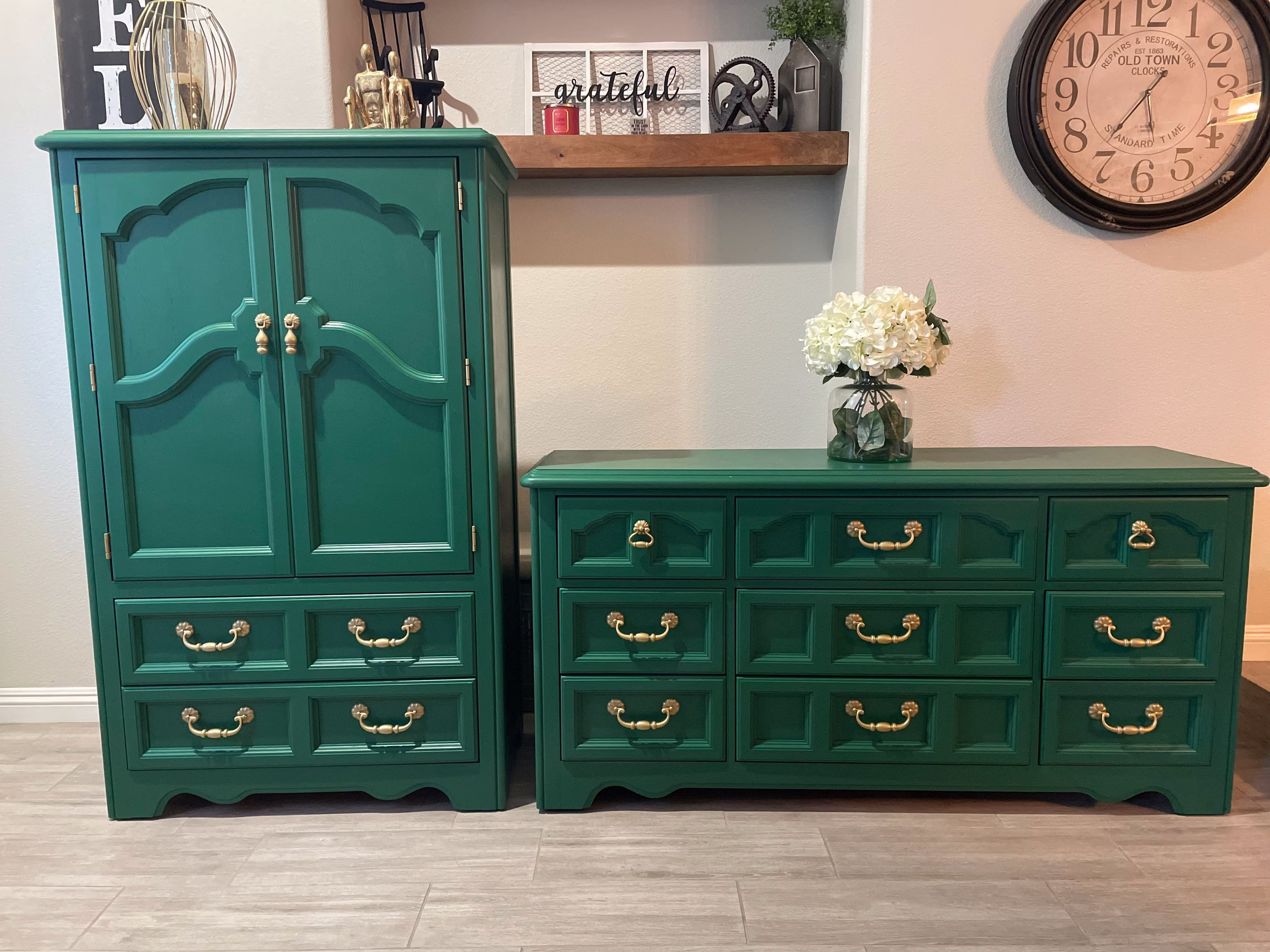 Sold Please Do Not Purchase..beautiful Thomasville Triple Dresser/Sideboard/Credenza & Armoire/Chest