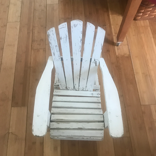 Vintage Child Size Adirondack Chair Original Patina 17" Tall 15" Wide Patio Deck Farmhouse Porch Collectible Plant Display & More