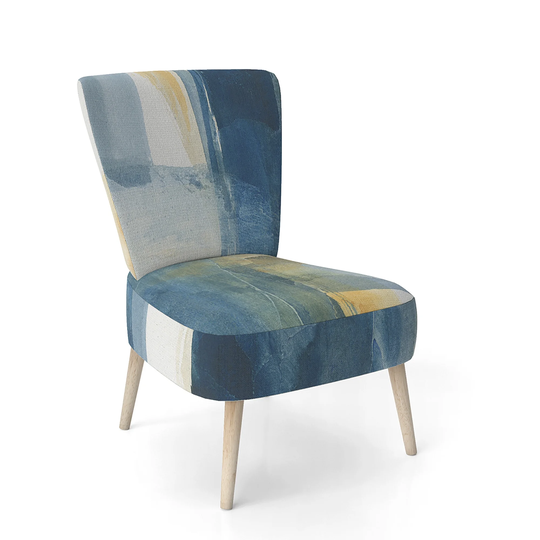 Designart 'Indigo Panel VI' Upholstered Glam Modern Accent Chair