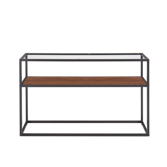 48.03" Glass Console Sofa Table with Adjustable Feet