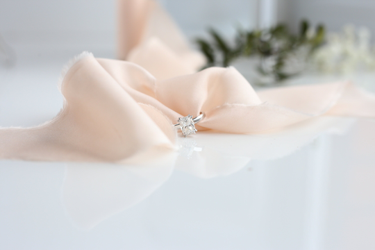 Cream Blush Color Hand Dyed Silk Ribbon For Bridal Bouquet Wedding