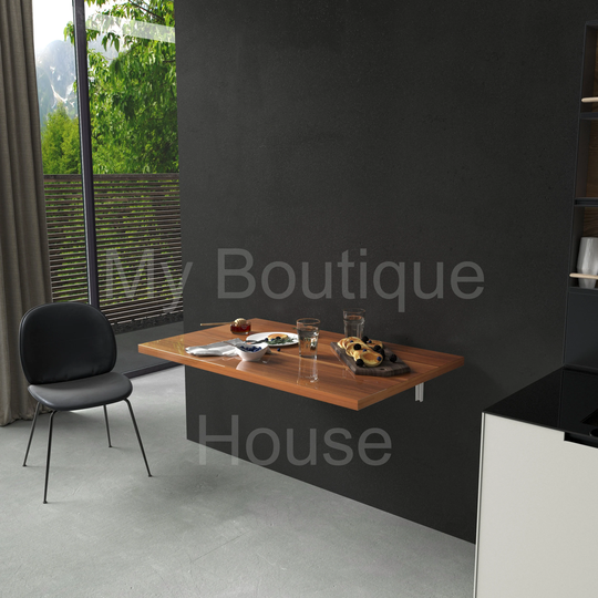 Murphy Table - Floating Kitchen Folding Wall Mounted Space Saving Walnut White 24 Size Options