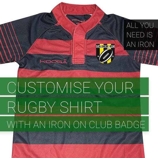 Rugby Kit Iron On Badge For Shirts, Transfer, Logo, Add Kit Sponsor To Shirt