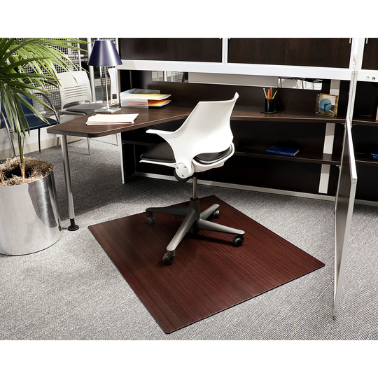 Eco Bamboo Standard Rectangular Cherry Chair Mat (42 x 48)