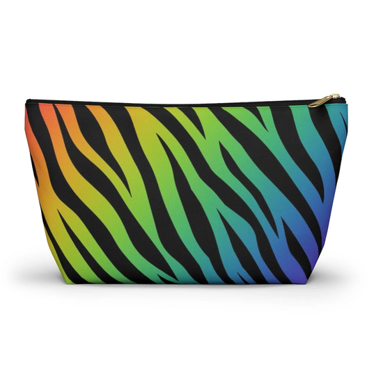 Neon Zebra Bag, Cosmetic Pencil Case