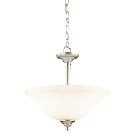 Kichler Lighting Wynberg Collection 2-light Brushed Nickel Pendant/Semi Flush Mount