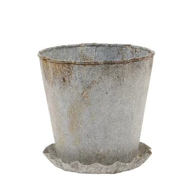 Wilde Distressed 2 Piece Metal Pot Planter Set