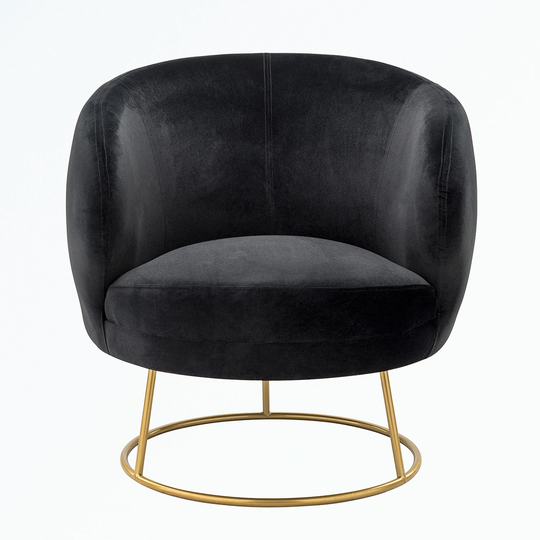 Barrel Chair with soft velvet fabric