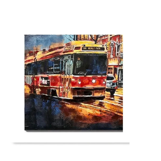 Color building with bus