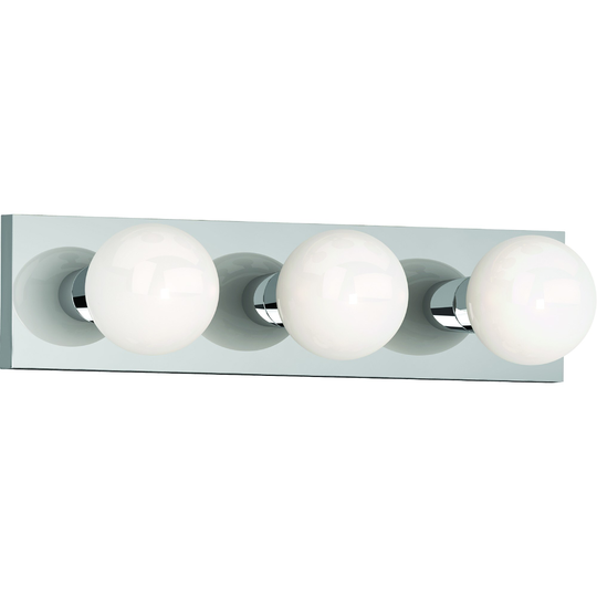 Volume Lighting 3-Light Chrome Vanity