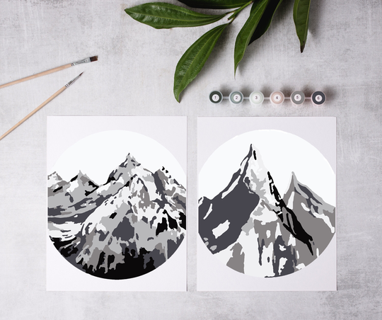 Mountain Range Paint By Number Kit/Color Kit/Home Decor Number/Adult Kit/Adult Painting Kit