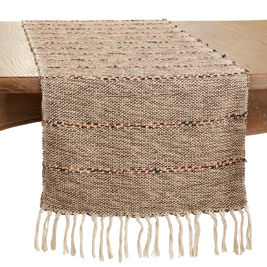 Dining Table Runner With Striped Design - 16"x72"