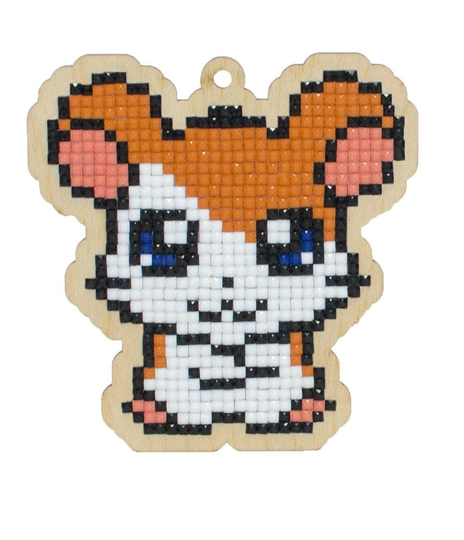 Little Hamster Diamond Painting Charm Kit By Wizardi. Beginner Animal Art Kit. Wwp263