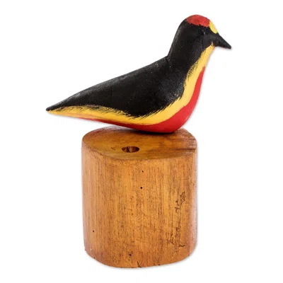 Handmade Crimson Crested Woodpecker Pen Holder
