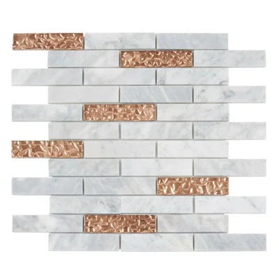 Chateau III 1" x 4" Marble Brick Joint Mosaic Wall Tile