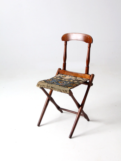 Antique Civil War Folding Camp Chair