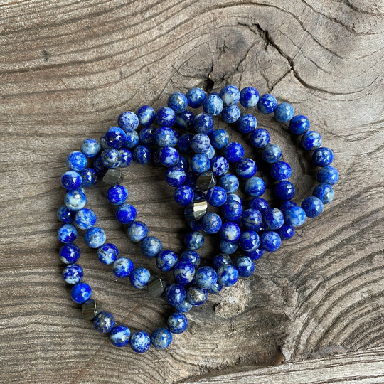 Lapis & Pyrite Grounding Bracelet Ws8259
