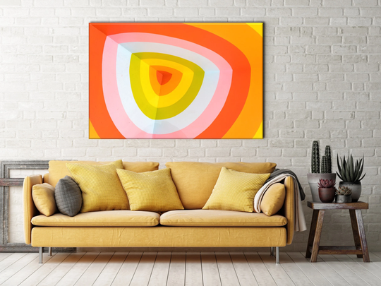 Colorful Illusion Art, Abstract Art Print, 3D Effect Wall Optical Canvas