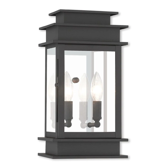 Livex Lighting Princeton Black 2-light Outdoor Wall Lantern
