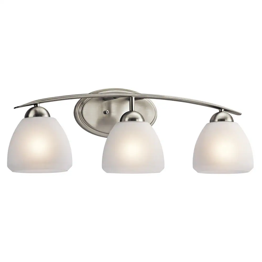 Kichler Lighting Calleigh Collection 3-light Brushed Nickel Bath/Vanity Light