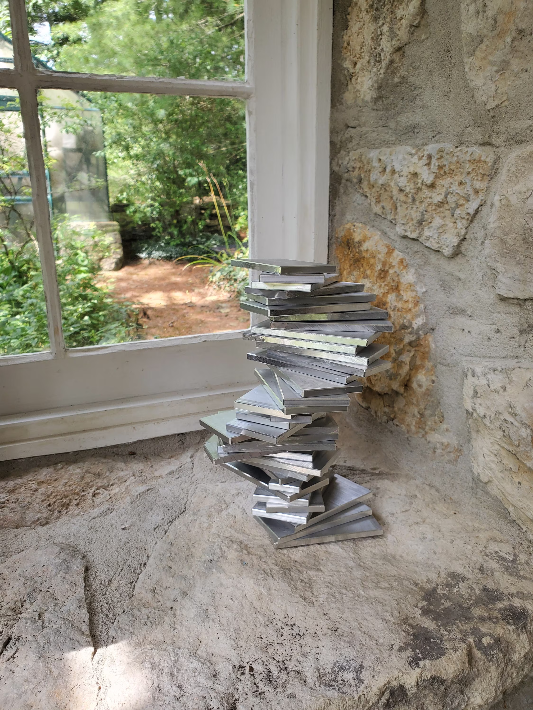 Abstract Sculpture Art, Small Decorative Handmade Home Decor Statue, Stacking Building Blocks, Toys