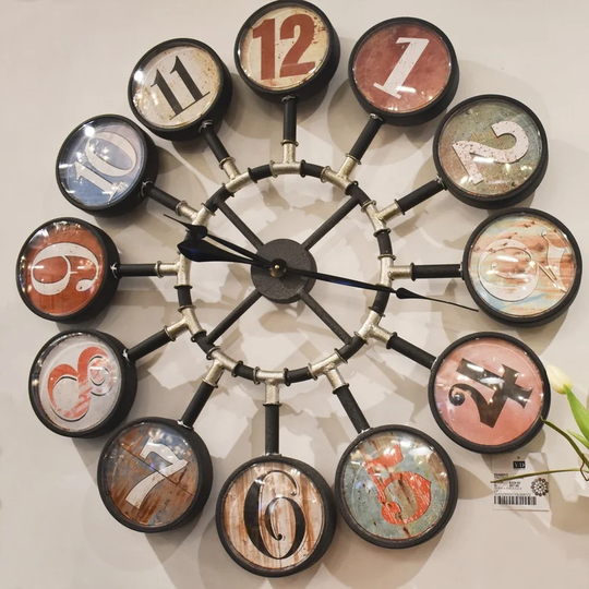 Yosemite Home Decor Multi-Colored Bubble Wall Clock - 2 x 33.9 x 33.99