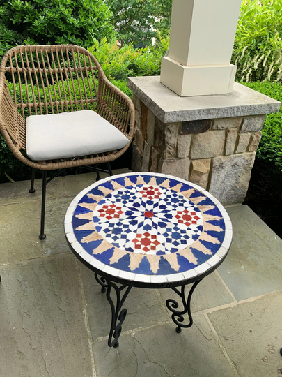Chiseled Zellige Coffee Table For Outdoor & Indoor - Custom Your Height & Colors