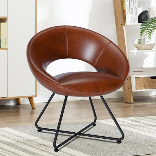 Swivel Velvet Accent Chair,Dining Chairs Single Sofa Comfy Upholstered Arm Chair Living Room Furniture