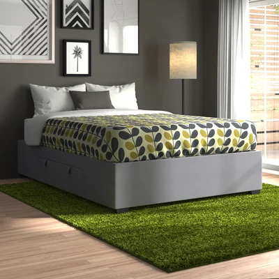 Jakayla Upholstered Low Profile Storage Platform Bed