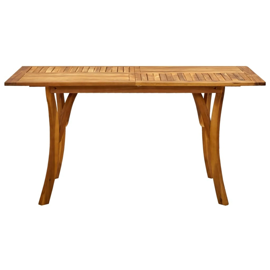 Dining Table Garden Table Outdoor Living Space Solid Acacia Wood Brown