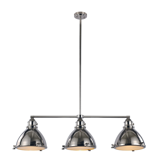 Giuseppe Imports PND1007 PN Three Light Island Pendant Performance P - Exact Size