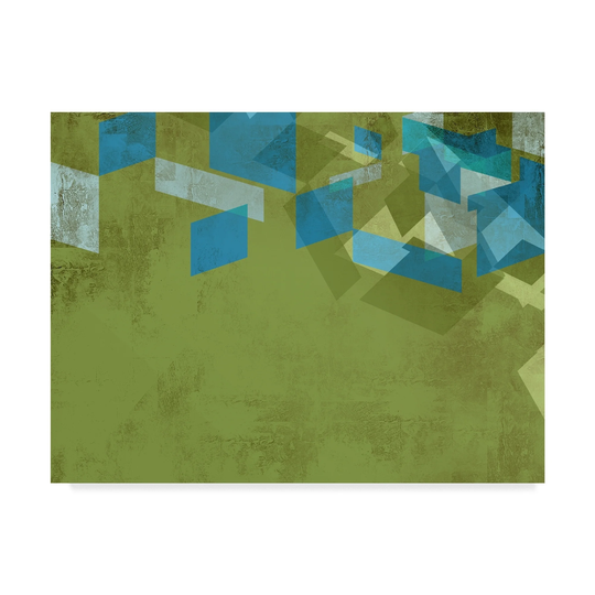 Greg Simanson 'Blue and Green' Canvas Art - Multi-color