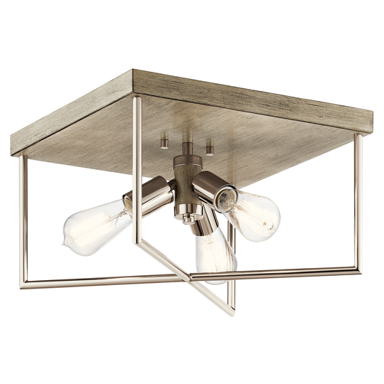 Kichler Lighting Tanis 3-Light Flush Mount Distressed Antique Gray