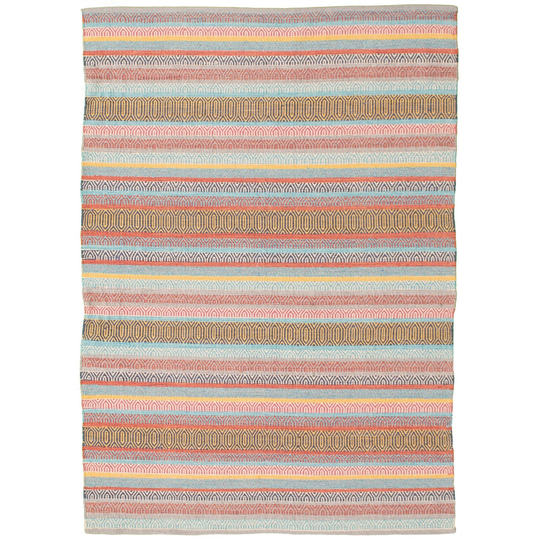 ECARPETGALLERY Flat-weave Bold and Colorful Multi Color Wool Kilim - 5'2 x 7'9