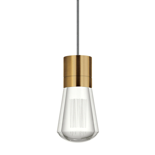 Tech Lighting Alva 4" Wide LED Mini Pendant with Black and White Cord