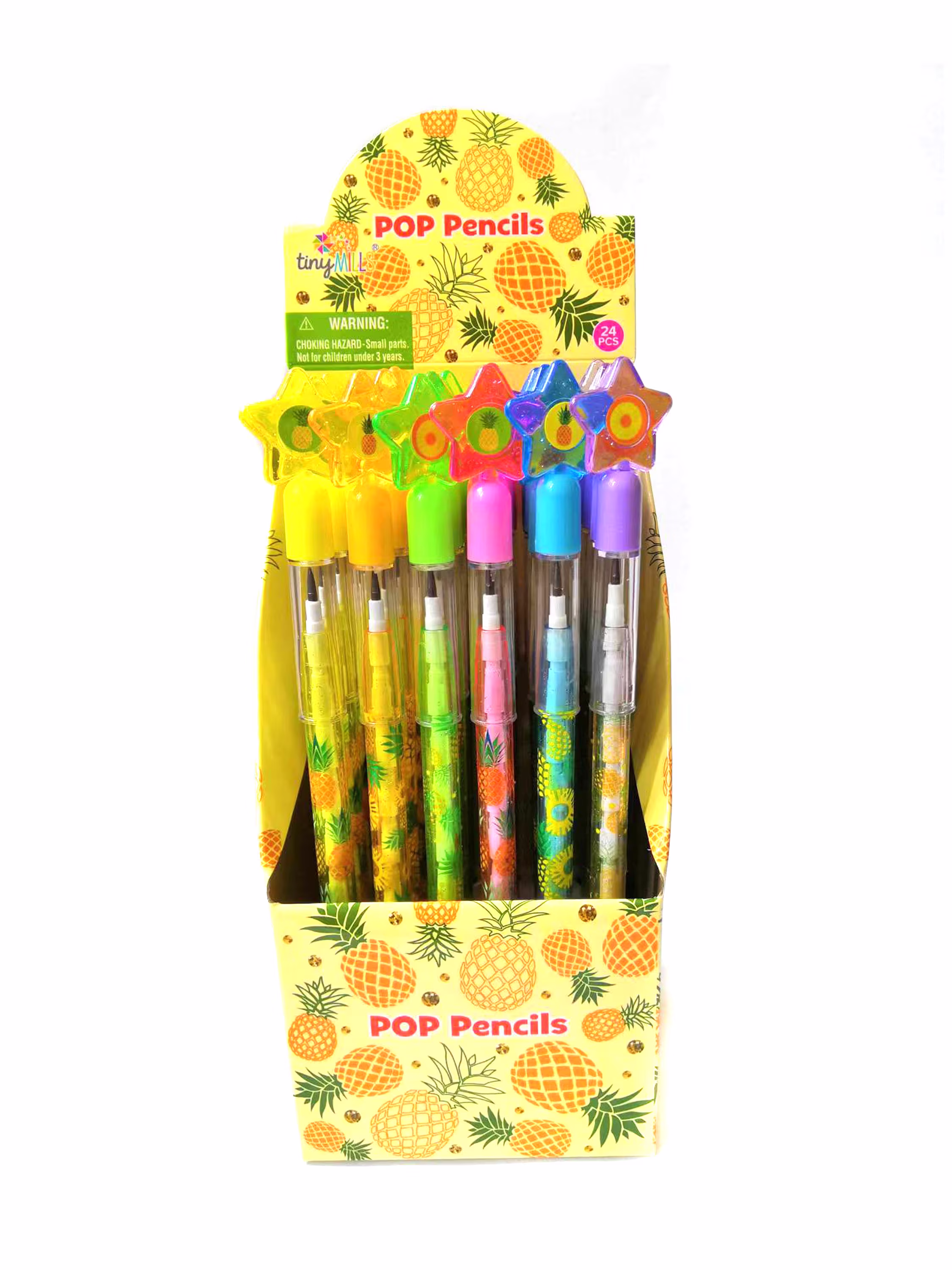 24 Pcs Pineapple Multi Point Pencils