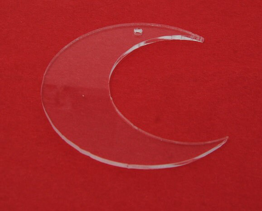 Choice Of 16 Colors Acrylic Crescent Moon Blanks With Or Without Holes