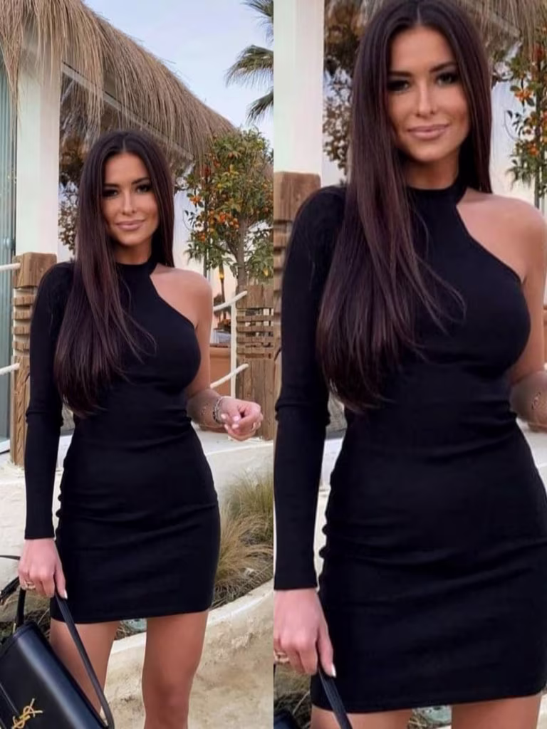 Mini Dress, Elegant Asymmetrical One Shoulder Pencil New York Gown