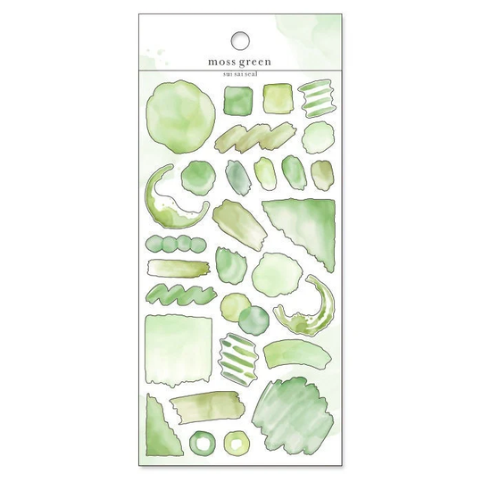 Mind Wave Watercolor Sticker - Moss Green