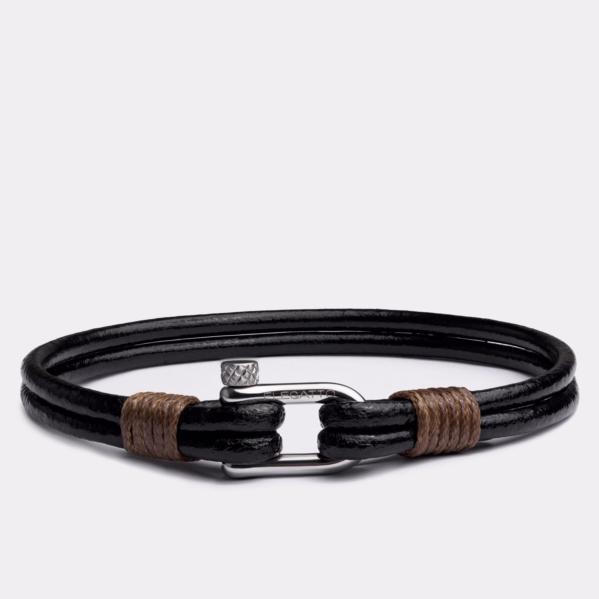 Luxury Leather Bracelet Men, Husband Gift, Gifts For Him, Minimalist Jewelry, Double Black Rope Bracelet, Fathers Day 2022