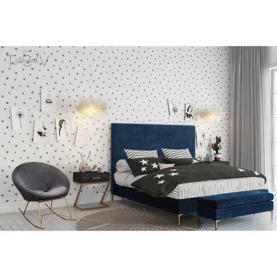 Nolan Grey Velvet Rocking Chair