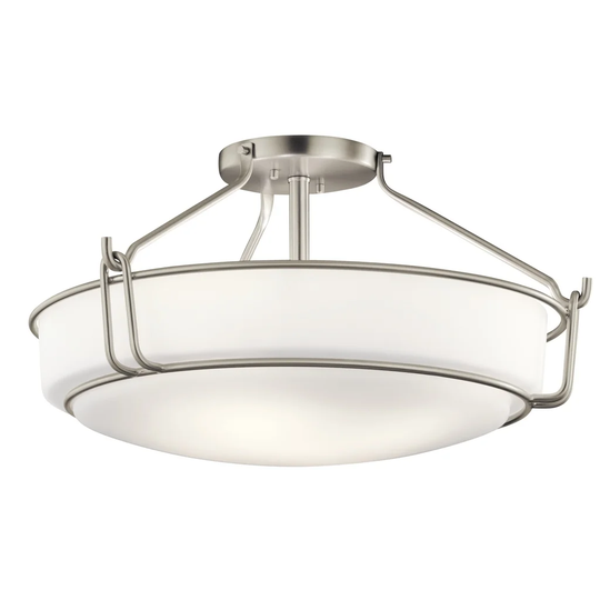 Kichler Lighting Alkire Collection 4-light Brushed Nickel Semi-Flush Mount - Brushed nickel - Brushed nickel