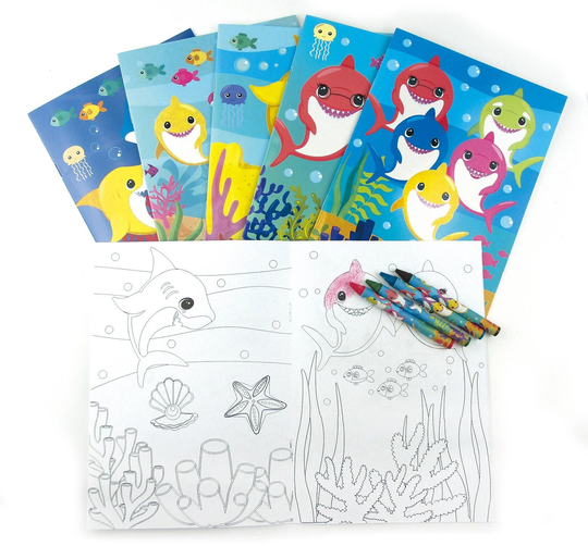 Shark Family Coloring Books With Crayons Party Favors