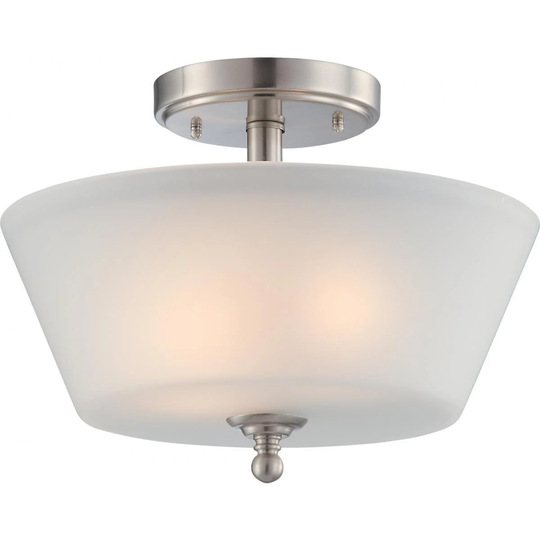 Surrey - 2 Light Semi Flush Fixture with Frosted Glass