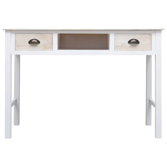 Console Hall Table Living Room Table Wood with 43.3"x17.7"x29.9" White