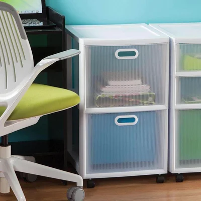 Ultra Portable 2 Drawer Rolling Storage Chest