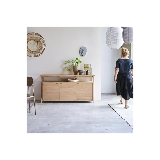 Tikamoon Pola Natural Oak Minimalist Sideboard