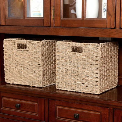 4 Piece Wicker Storage Basket