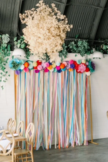 Rainbow Backdrop/ Bridal Shower/Colorful Fringes Backdrop For Birthday/Wedding Fringes/ Sprinkls Sprinkles